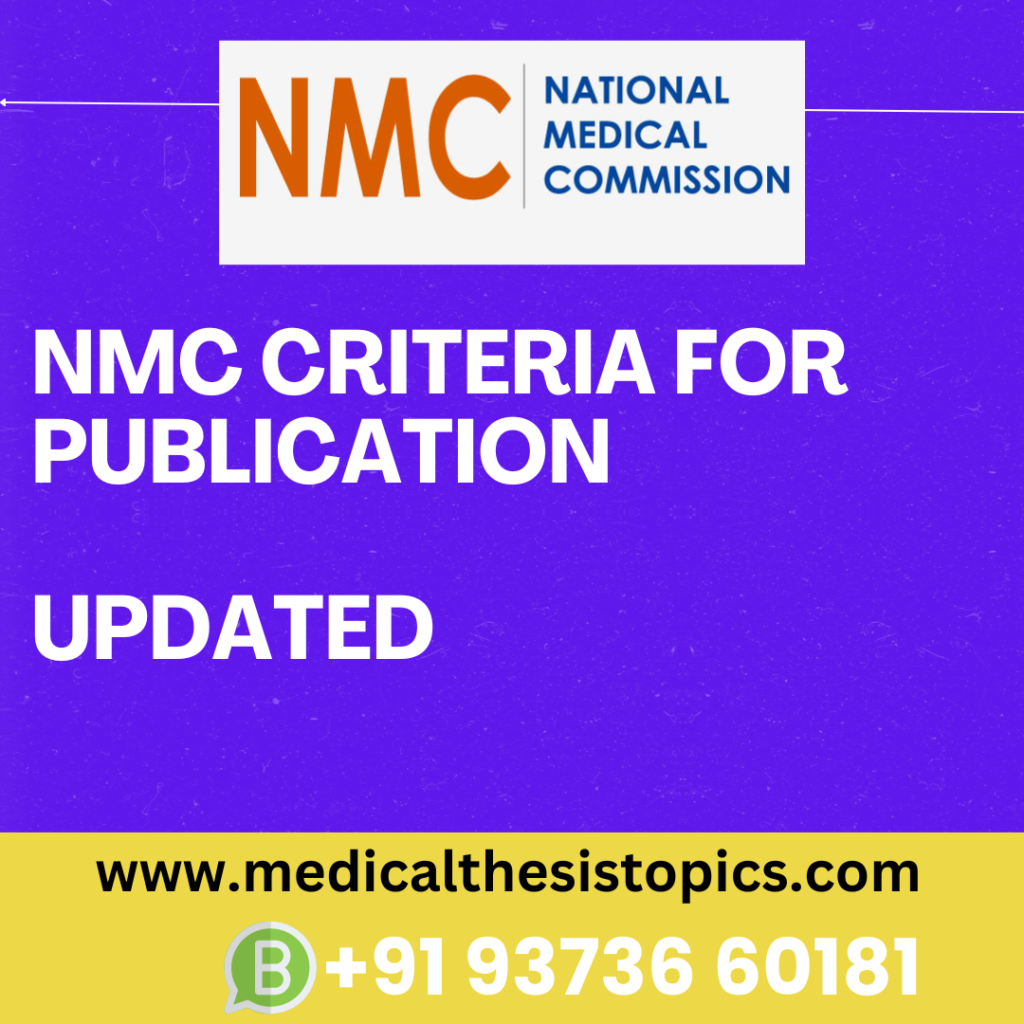 NMC criteria for publications